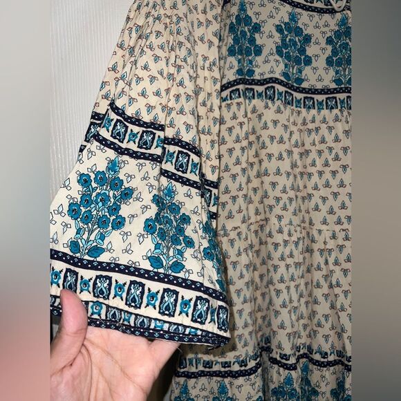 ENTRO Bohemian Boho Tassel Tunic Dress Size Small EUC - Picture 2 of 7